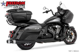 INDIAN 4" SLIP-ONS FOR CHIEFTAIN/ROADMASTER-CHALLENGER/PURSUIT/ELITE WITH HARD BAGS BUNDLE