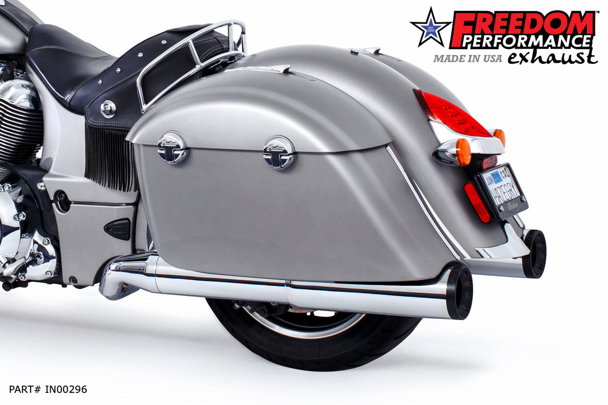 INDIAN CHIEFTAIN / ROADMASTER / SPRINGFIELD / CHALLENGER/ PURSUIT / ELITE W/ HARD BAGS 2-INTO-1 "LEFT-SIDE ONLY" GHOST PIPE 2014-PRESENT