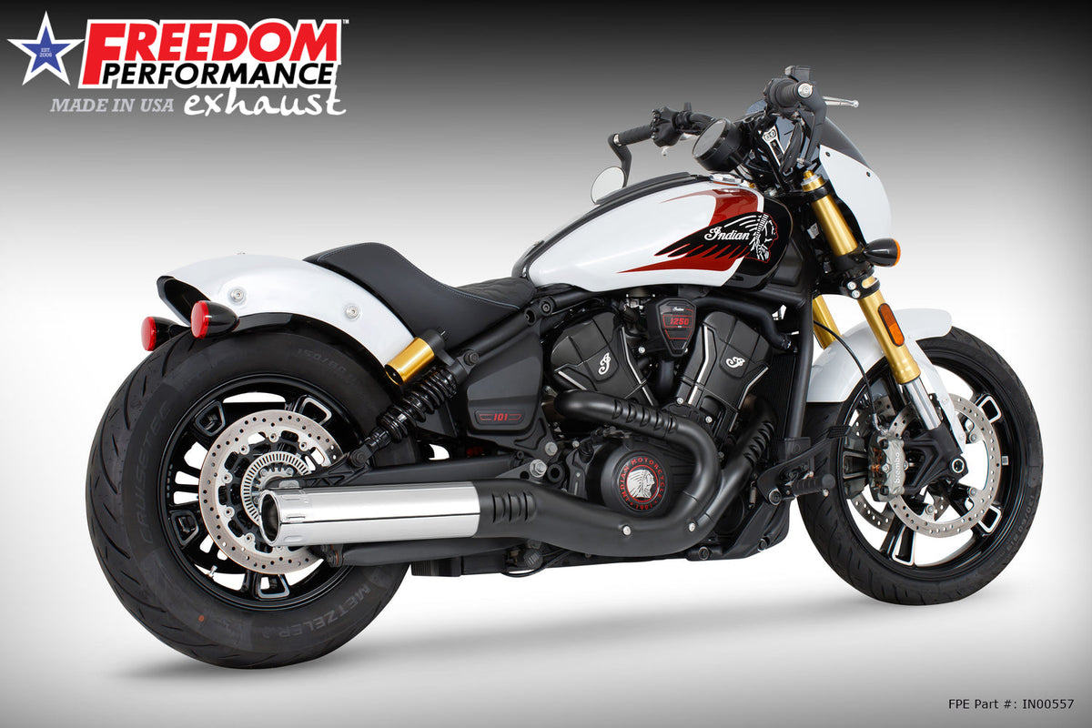 INDIAN  2025 SCOUT 101-CLASSIC-SUPER-SPORT-BOBBER 4" SLIP-ON BUNDLE (2025 SCOUTS ONLY)