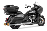 INDIAN 4" SLIP-ONS FOR CHIEFTAIN/ROADMASTER-CHALLENGER/PURSUIT/ELITE WITH HARD BAGS BUNDLE