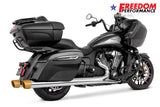 INDIAN 4" SLIP-ONS FOR CHIEFTAIN/ROADMASTER-CHALLENGER/PURSUIT/ELITE WITH HARD BAGS BUNDLE
