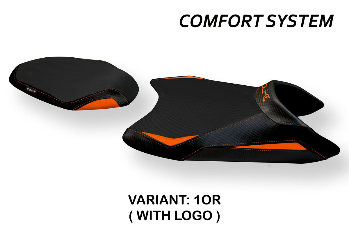 Tappezzeria Italia KTM 890 Duke 2021-2024 Seat Cover Comfort in Orange and Black