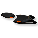 Tappezzeria Italia KTM 890 Duke 2021-2024 Seat Cover Comfort in White, Orange, and Black