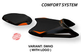 Tappezzeria Italia KTM 890 Duke 2021-2024 Seat Cover Comfort in White, Orange, and Black