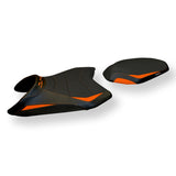 Tappezzeria Italia KTM 890 Duke 2021-2024 Seat Cover Ultragrip in Orange and Black