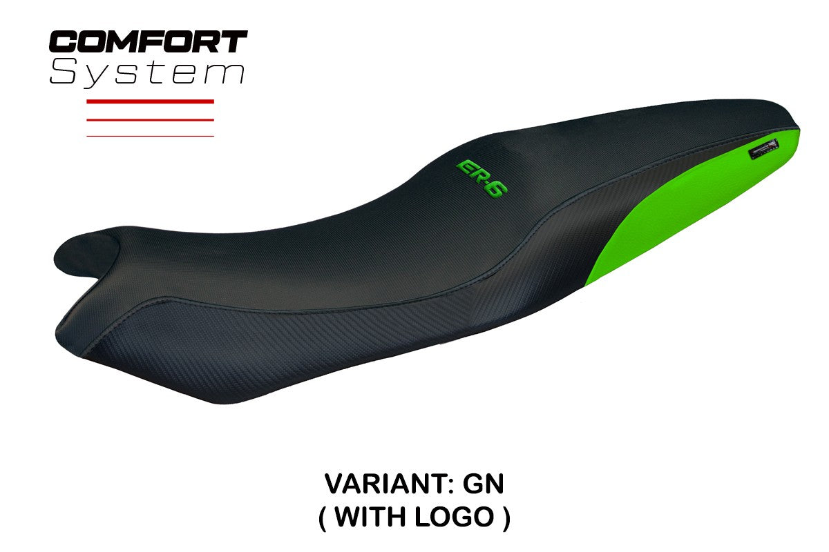 Tappezzeria Italia Kawasaki ER 6N / ER 6F 2005-2010 2011 Seat Cover Comfort Green Black