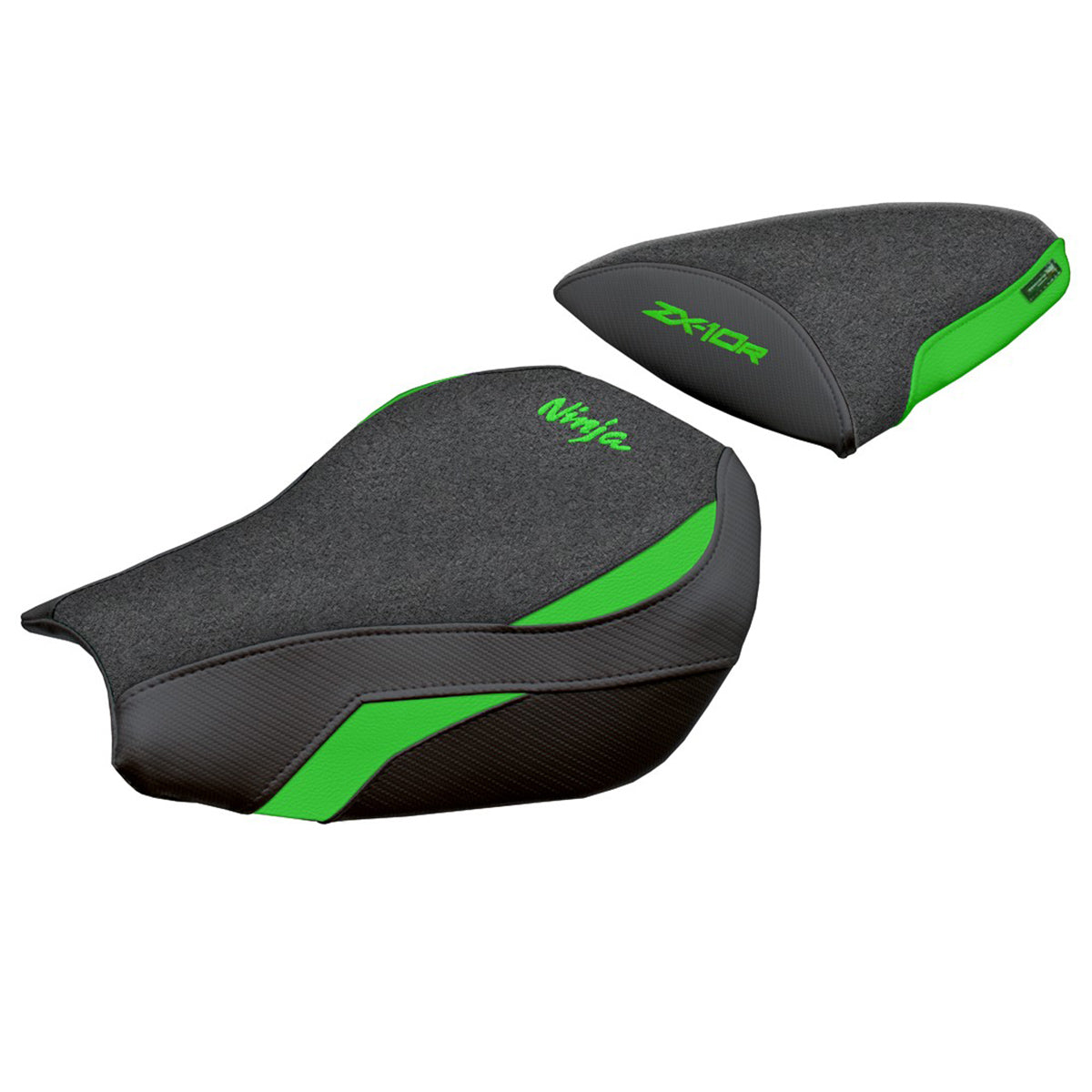 Tappezzeria Italia Kawasaki Ninja ZX 10 R 2006-2007 Seat Cover Ultragrip Green Black