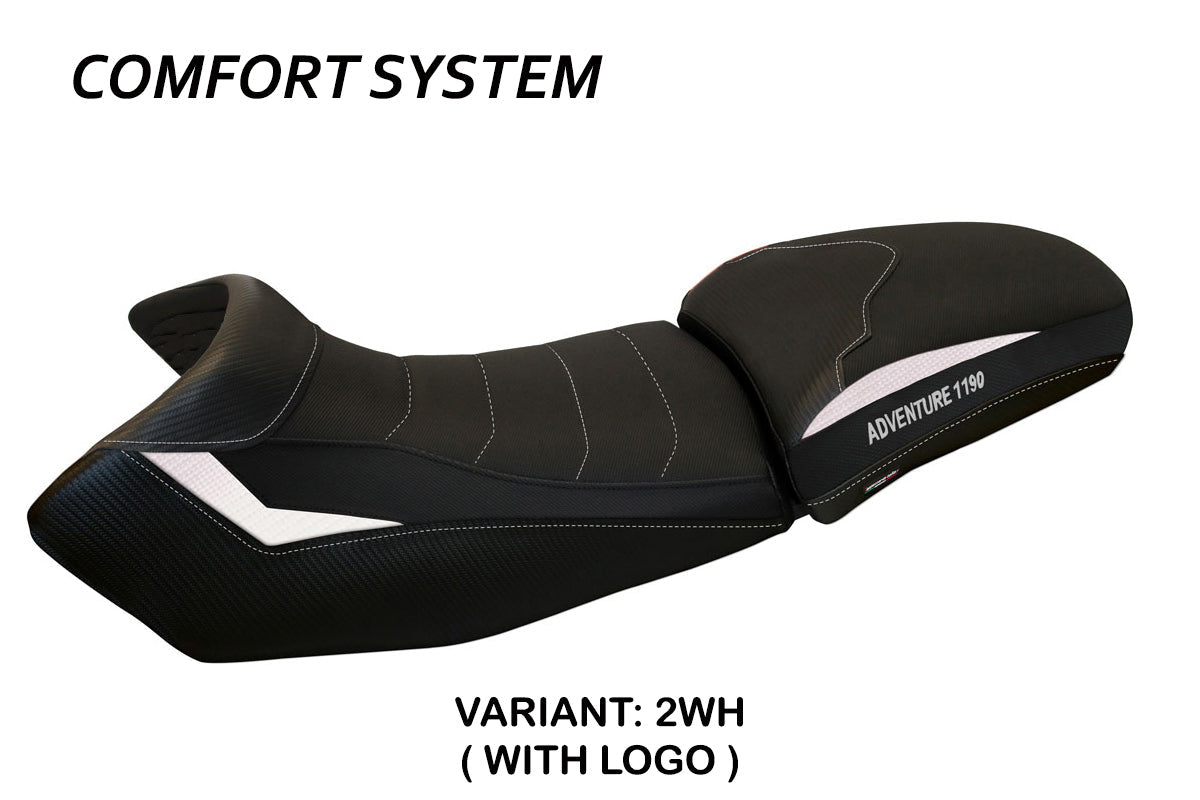 Tappezzeria Italia KTM 1190 Adventure 2013-2016 Seat Cover Comfort in White