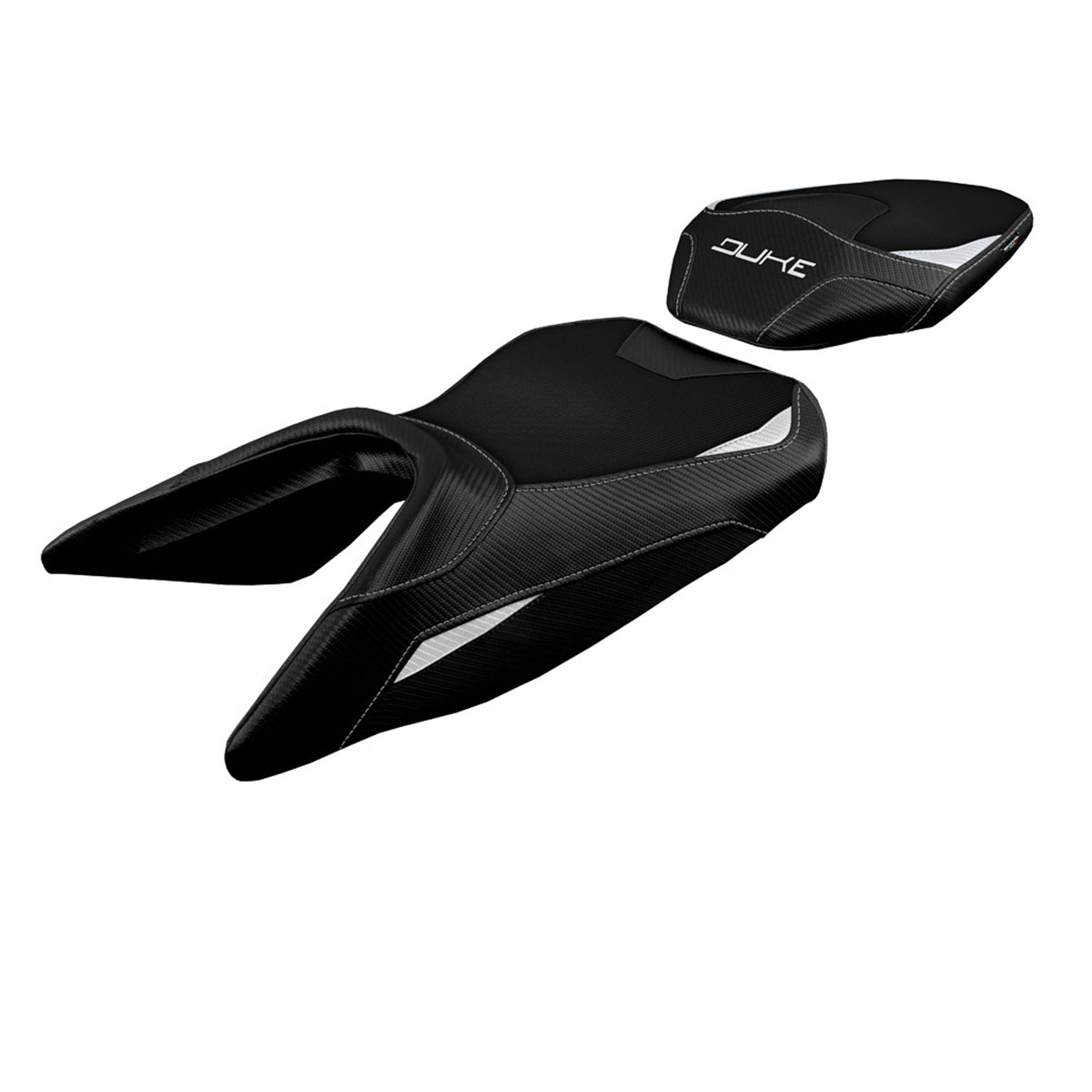 Tappezzeria Italia KTM 125 Duke 2017-2025 Seat Cover in White and Black