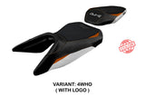 Tappezzeria Italia KTM 125 Duke 2017-2025 Seat Cover in White, Orange and Black