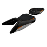 Tappezzeria Italia KTM 125 Duke 2017-2025 Seat Cover in Silver Orange and Black