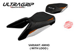 Tappezzeria Italia KTM 125 Duke 2017-2025 Seat Cover Ultragrip in White and Orange