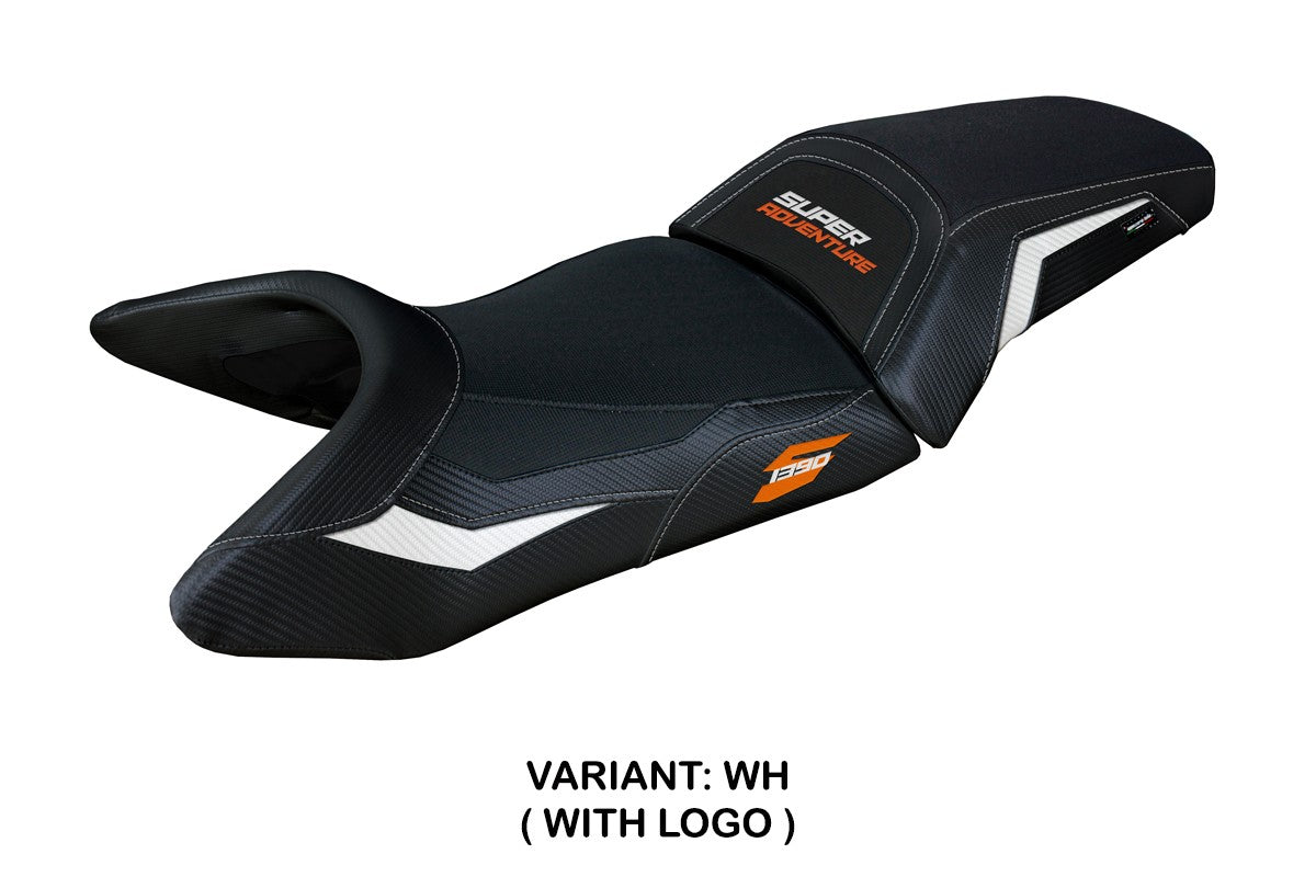 Tappezzeria Italia KTM 1390 Super Adventure S 2025 Seat Cover White Black