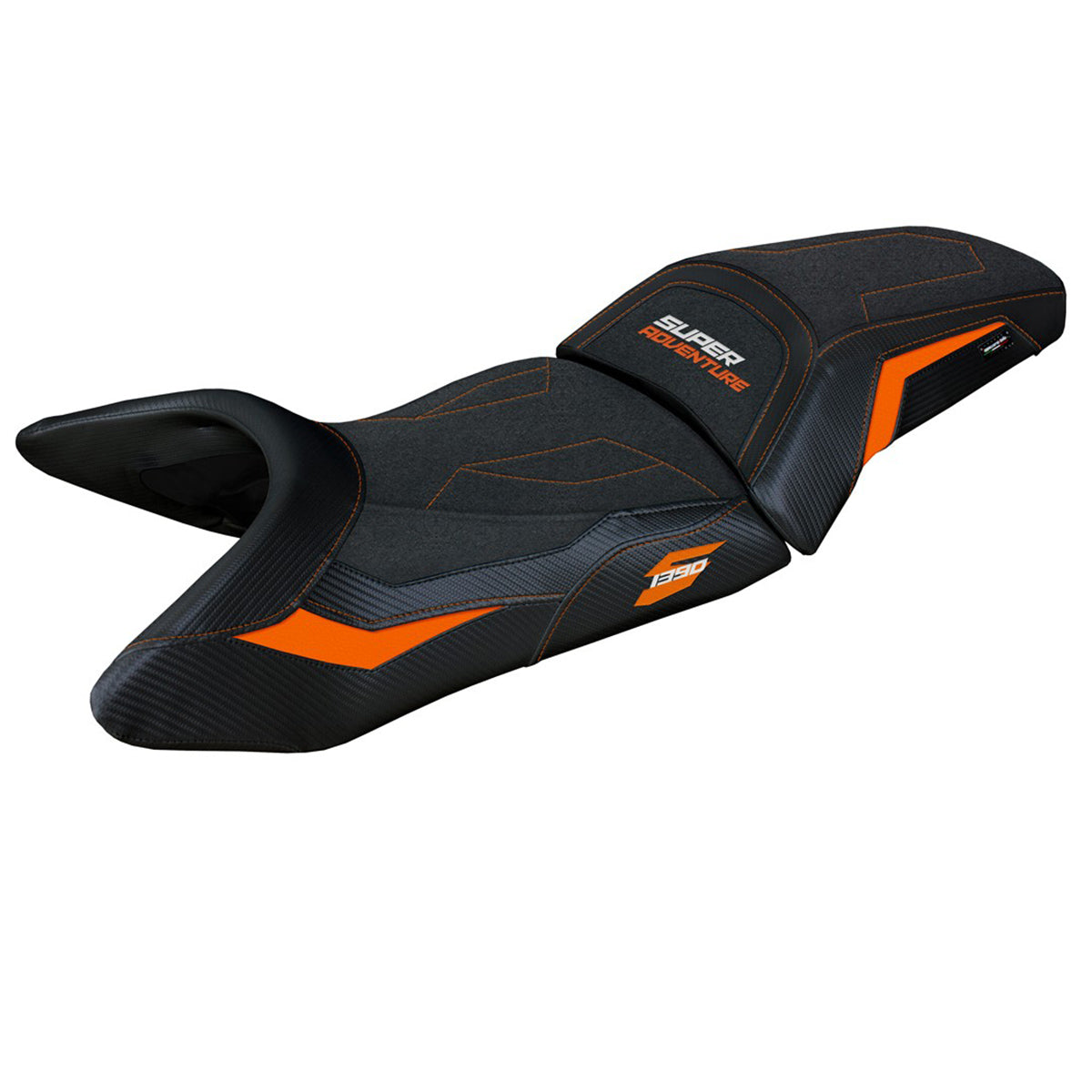 Tappezzeria Italia KTM 1390 Super Adventure S 2025 Seat Cover Ultragrip Orange Black