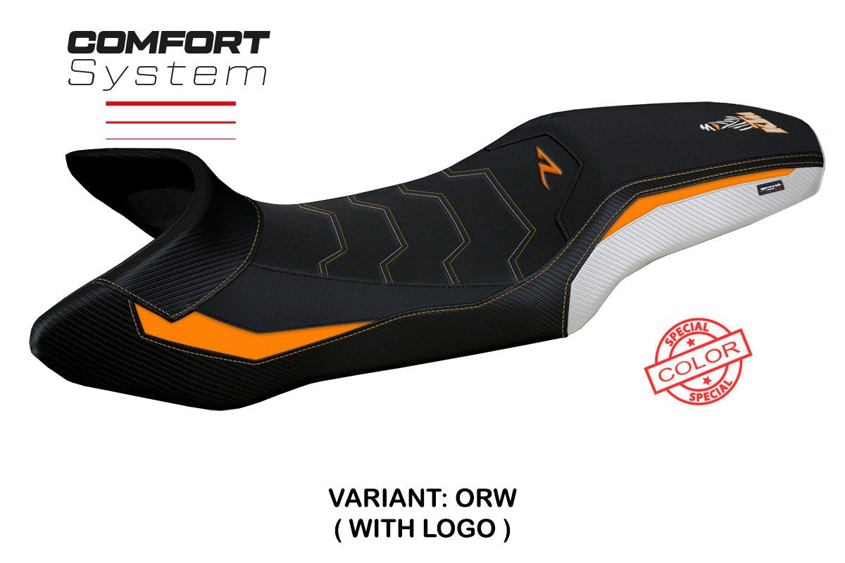 Tappezzeria Italia KTM 1390 Super Adventure R 2025 Seat Cover Comfort Orange White