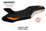 Tappezzeria Italia KTM 1390 Super Adventure R 2025 Seat Cover Comfort Orange White