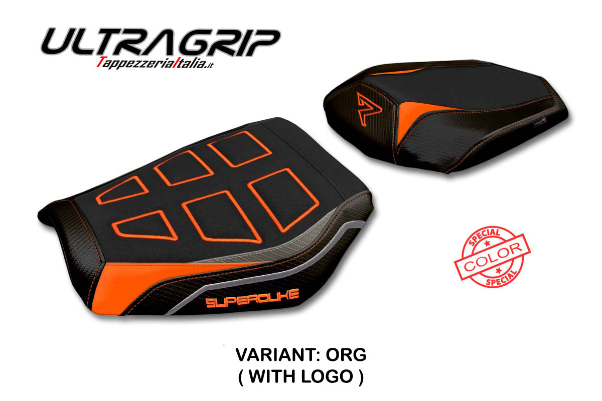 Tappezzeria Italia KTM 1390 Super Duke R 2024-2025 Seat Cover Ultragrip in Orange Grey and Black
