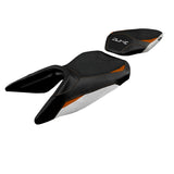 Tappezzeria Italia KTM 250 Duke 2017-2023 Seat Cover Ultragrip in White and Orange