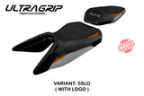 Tappezzeria Italia KTM 390 Duke 2017-2023 Seat Cover Ultragrip in Silver and Orange