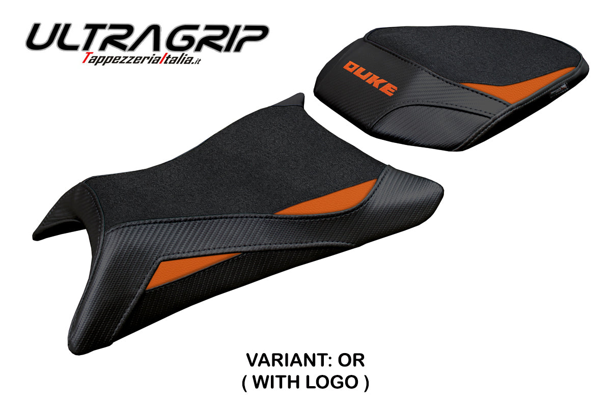Tappezzeria Italia KTM 390 Duke 2024-2025 Seat Cover Ultragrip Black Orange