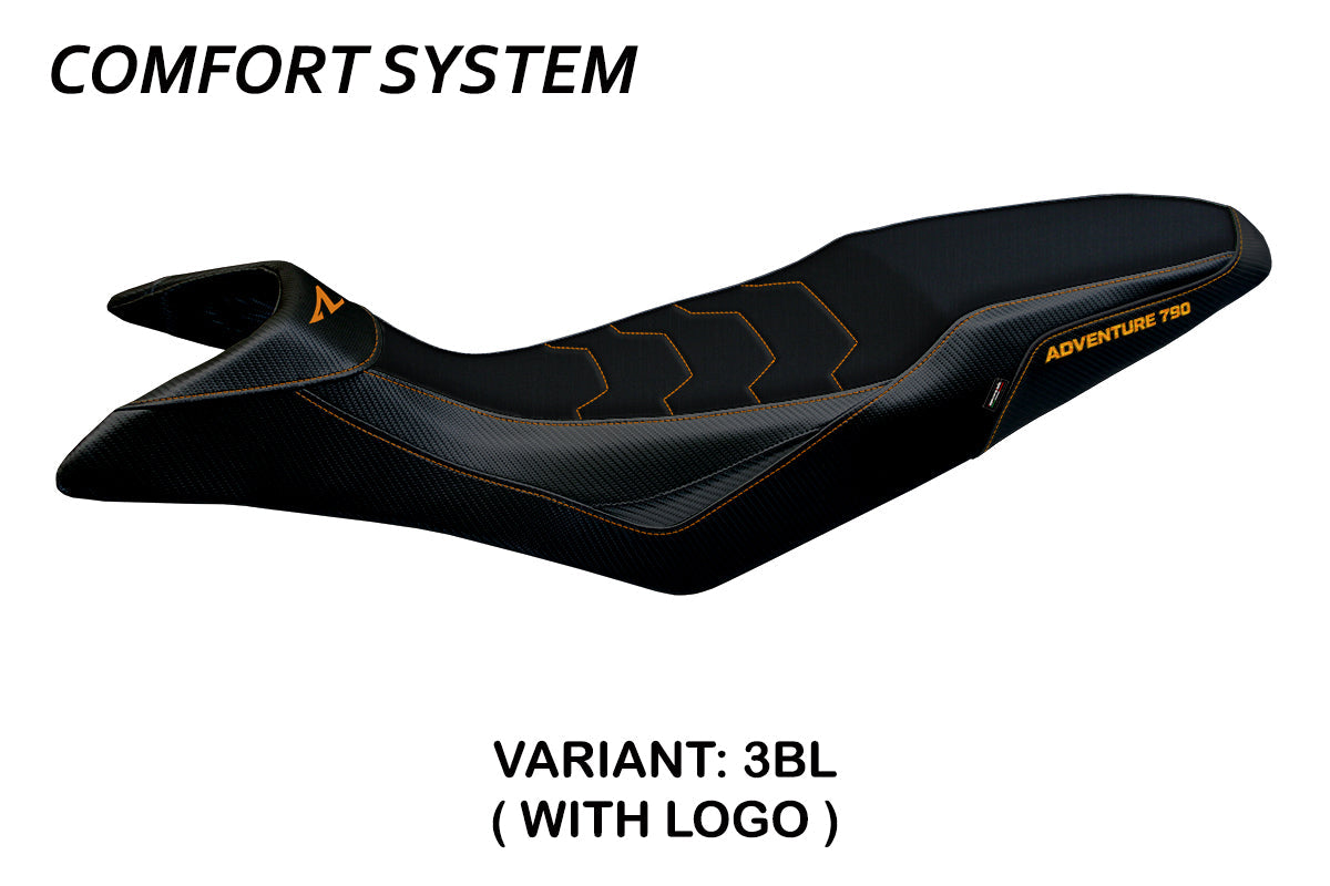 Tappezzeria Italia KTM 790 Adventure R 2019-2020 Seat Cover Comfort in Black