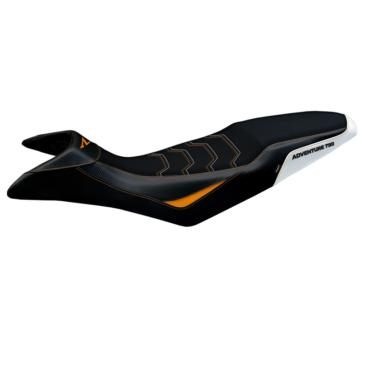 Tappezzeria Italia KTM 790 Adventure R 2019-2020 Seat Cover Comfort in White, Orange, and Black