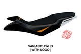 Tappezzeria Italia KTM 890 Adventure R 2021-2025 Seat Cover in White, Orange, and Black