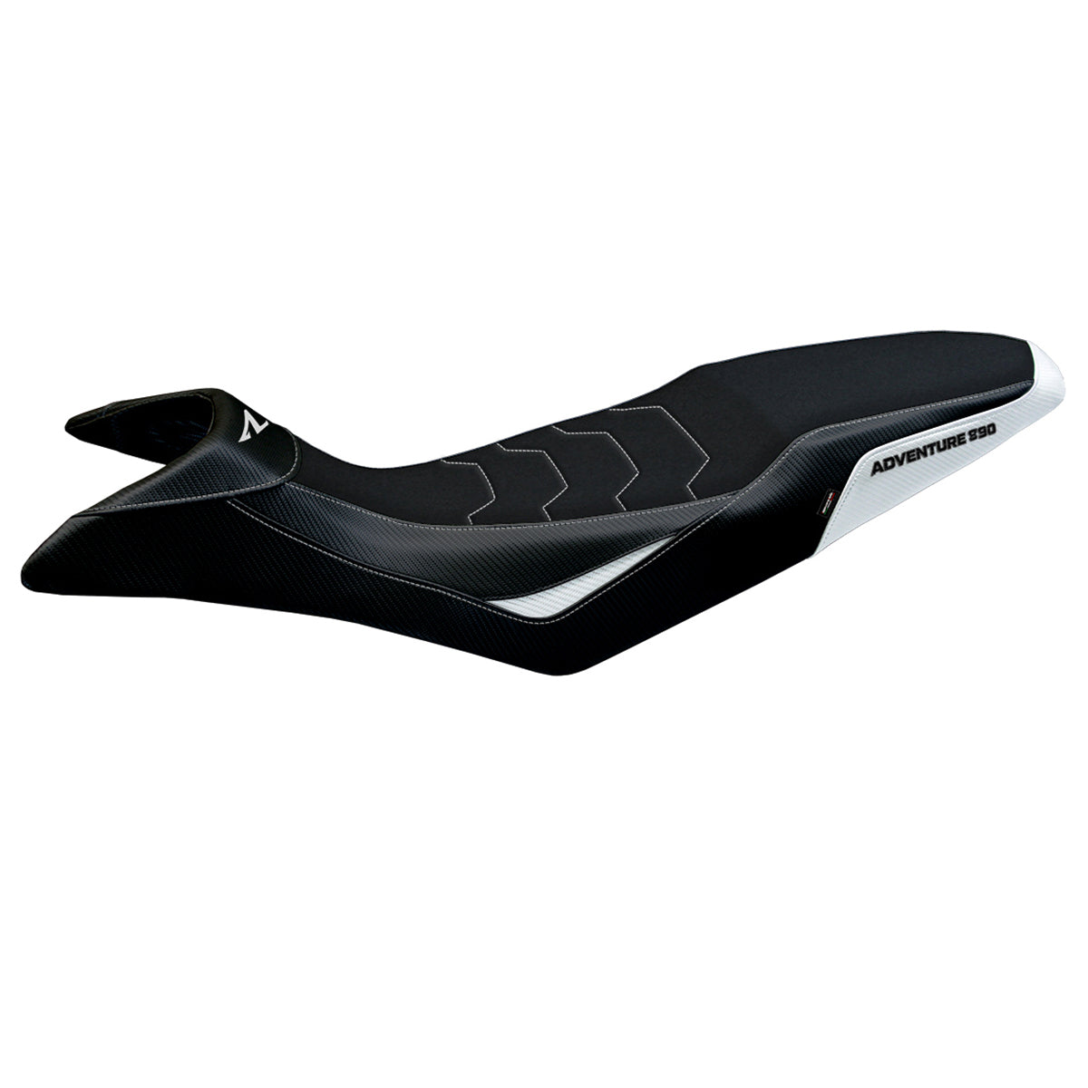 Tappezzeria Italia KTM 890 Adventure R 2021-2025 Seat Cover Ultragrip in White and Black