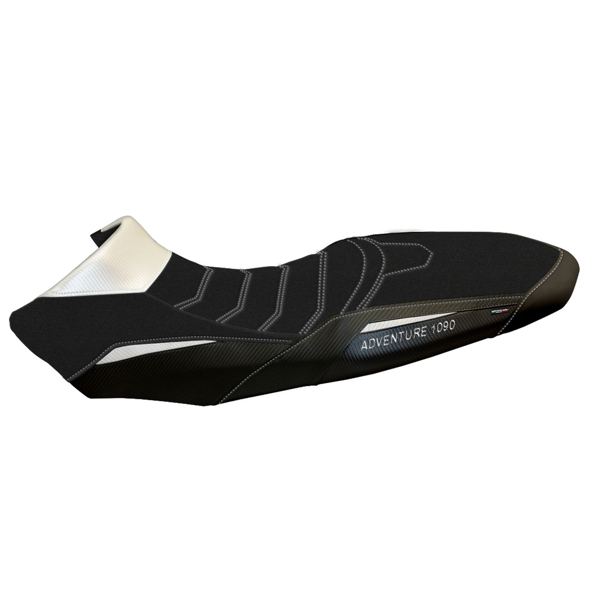 Tappezzeria Italia KTM 1090 Adventure R 2017-2019 Seat Cover Ultragrip in White and Black