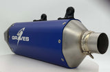 Graves KTM - Husqvarna - Gas Gas 2024   Dual Stage Quiet Core Stainless Exhaust - Blue EXK-24EXC-SOSAB-Q