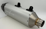 Graves 2024  -2025 KTM 350/450/500 EXC-F, XCF-W  - Husqvarna - GasGas Dual Stage Quiet Core Stainless Exhaust - Silver EXK-24EXC-SOSA-Q