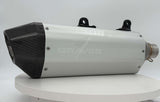 Graves 2024-2025 KTM  350/450/500 EXC-F, XCF-W  - Husqvarna - GasGas Multi Fitment DualSport Stainless Exhaust - Silver EXK-24EXC-SOSA