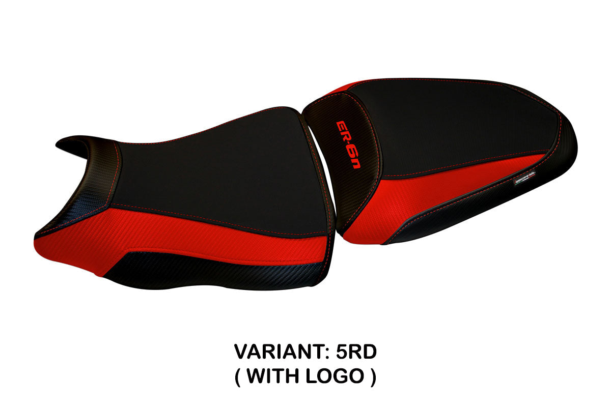 Tappezzeria Italia Kawasaki ER-6N ER-6F 2012-2016 Seat Cover in Red and Black