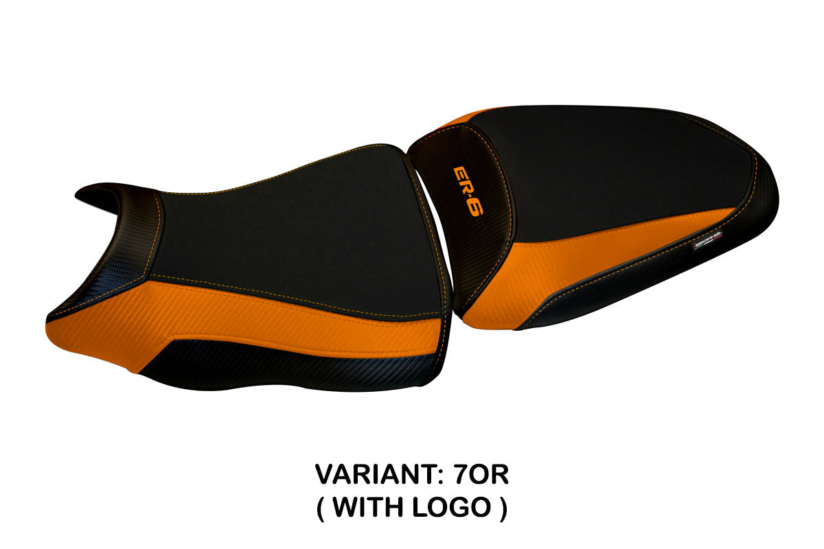 Tappezzeria Italia Kawasaki ER-6N ER-6F 2012-2016 Seat Cover in Orange and Black