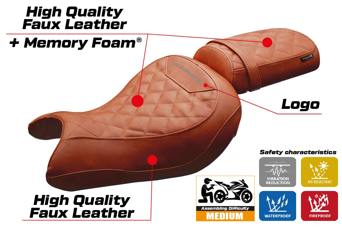 Tappezzeria Italia Kawasaki Eliminator 500 2024-2025 Seat Cover Comfort Brick