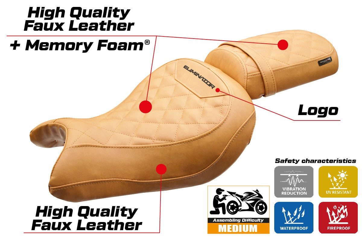 Tappezzeria Italia Kawasaki Eliminator 500 2024-2025 Seat Cover Comfort Camel