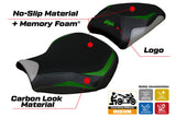 Tappezzeria Italia Kawasaki Ninja H2 1000SX 2018-2025 Seat Cover in Green and Silver
