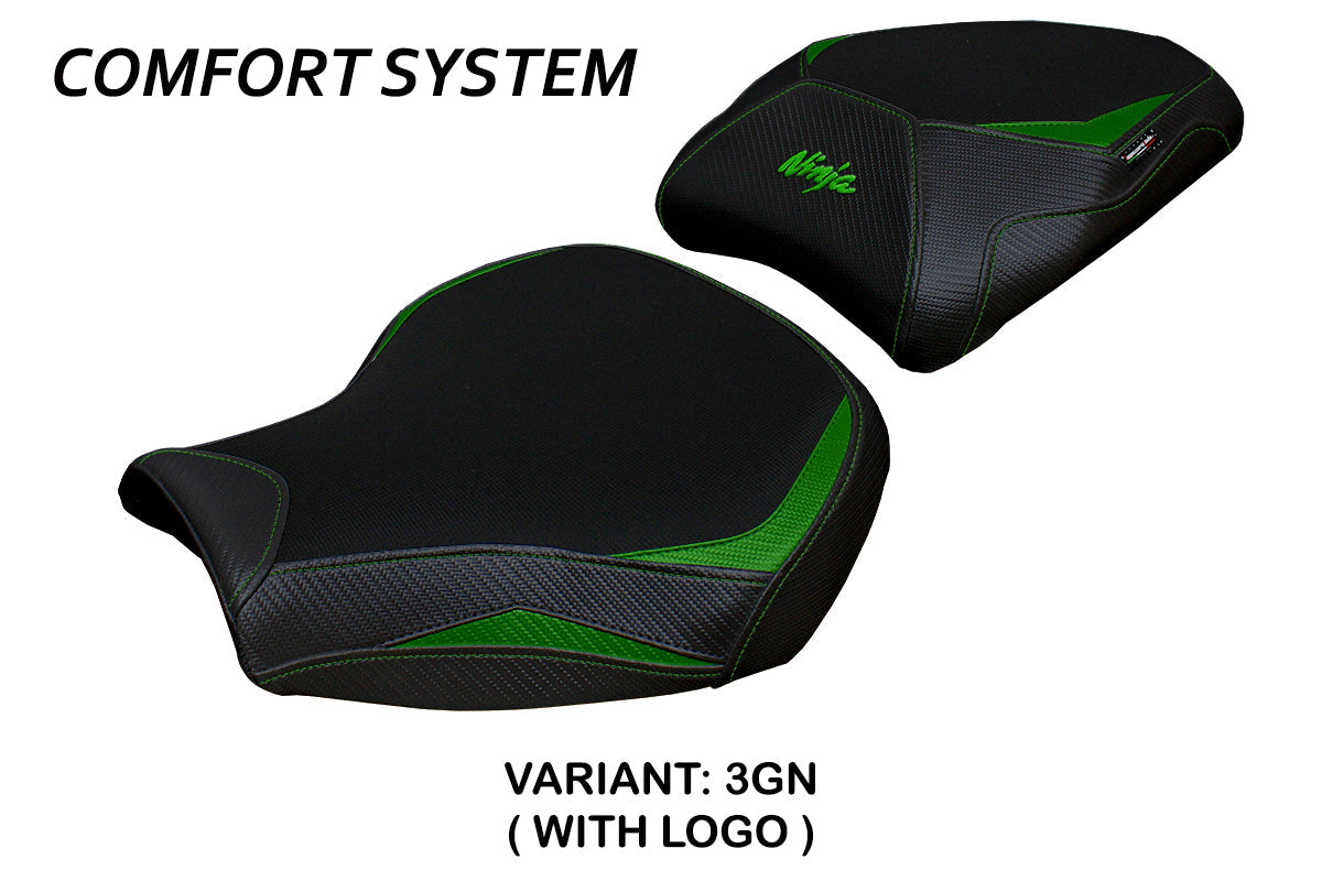 Tappezzeria Italia Kawasaki Ninja H2 1000SX 2018-2025 Seat Cover Comfort in Green