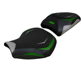 Tappezzeria Italia Kawasaki Ninja H2 1000SX 2018-2025 Seat Cover Ultragrip in Green and Silver