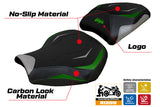 Tappezzeria Italia Kawasaki Ninja H2 1000SX 2018-2025 Seat Cover Ultragrip in Green and Silver