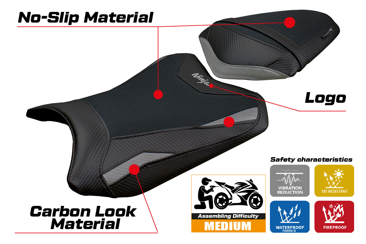 Tappezzeria Italia Kawasaki Ninja 300 2013-2017 Seat Cover Grey