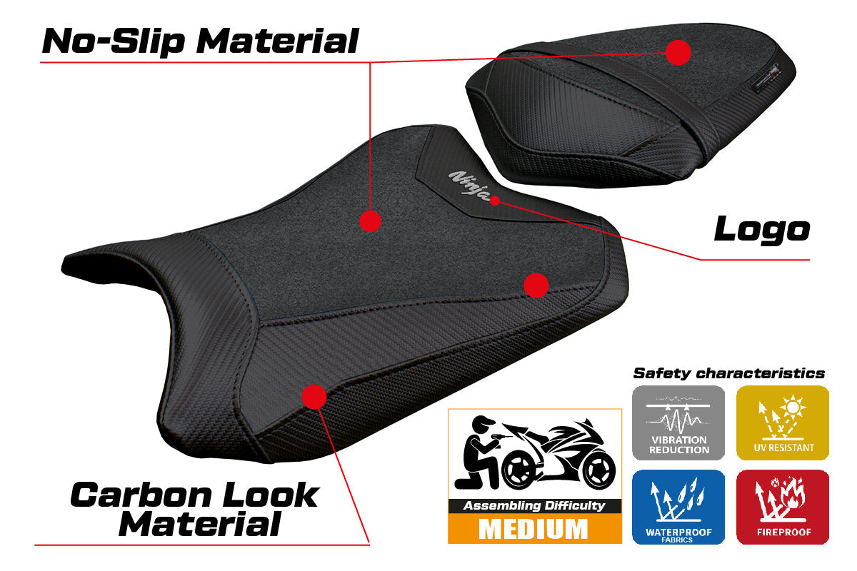 Tappezzeria Italia Kawasaki Ninja 300 2013-2017 Seat Cover Ultragrip Black