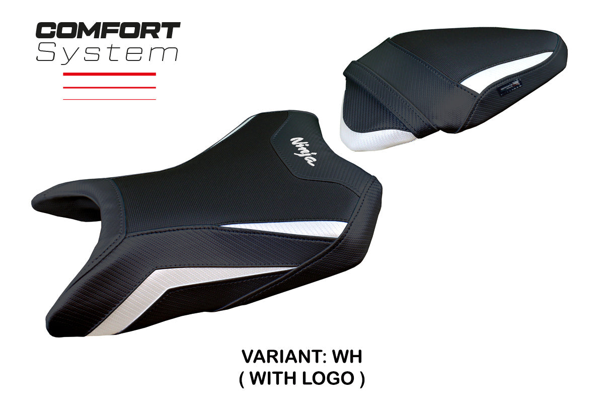 Tappezzeria Italia Kawasaki Ninja 500 2024-2025 Seat Cover Comfort in White and Black
