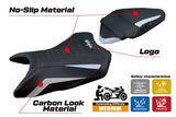 Tappezzeria Italia Kawasaki Ninja 500 2024-2025 Seat Cover Ultragrip in Silver and Black