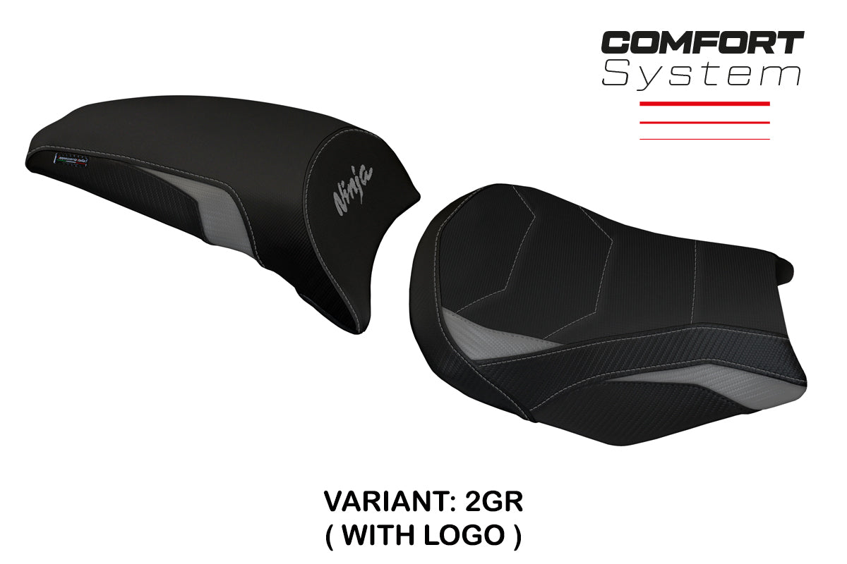 Tappezzeria Italia Kawasaki Ninja 650 Z650 2017-2025 Seat Cover Comfort in Grey and Black