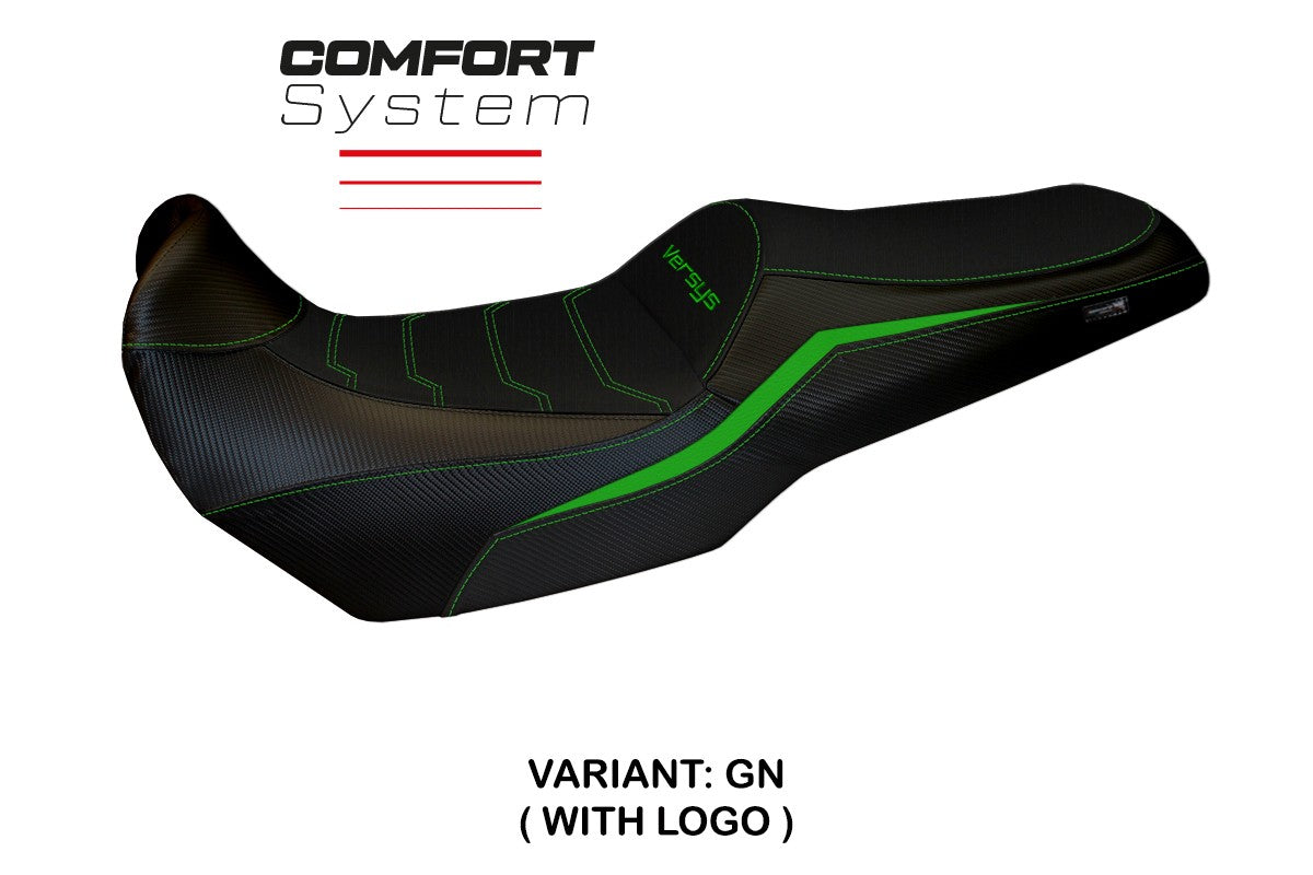 Tappezzeria Italia Kawasaki Versys 1100 2025 Seat Cover Comfort Green Black
