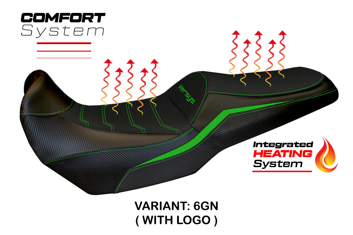 Tappezzeria Italia Kawasaki Versys 1000 2019-2024 Seat Cover Comfort Heated in Green
