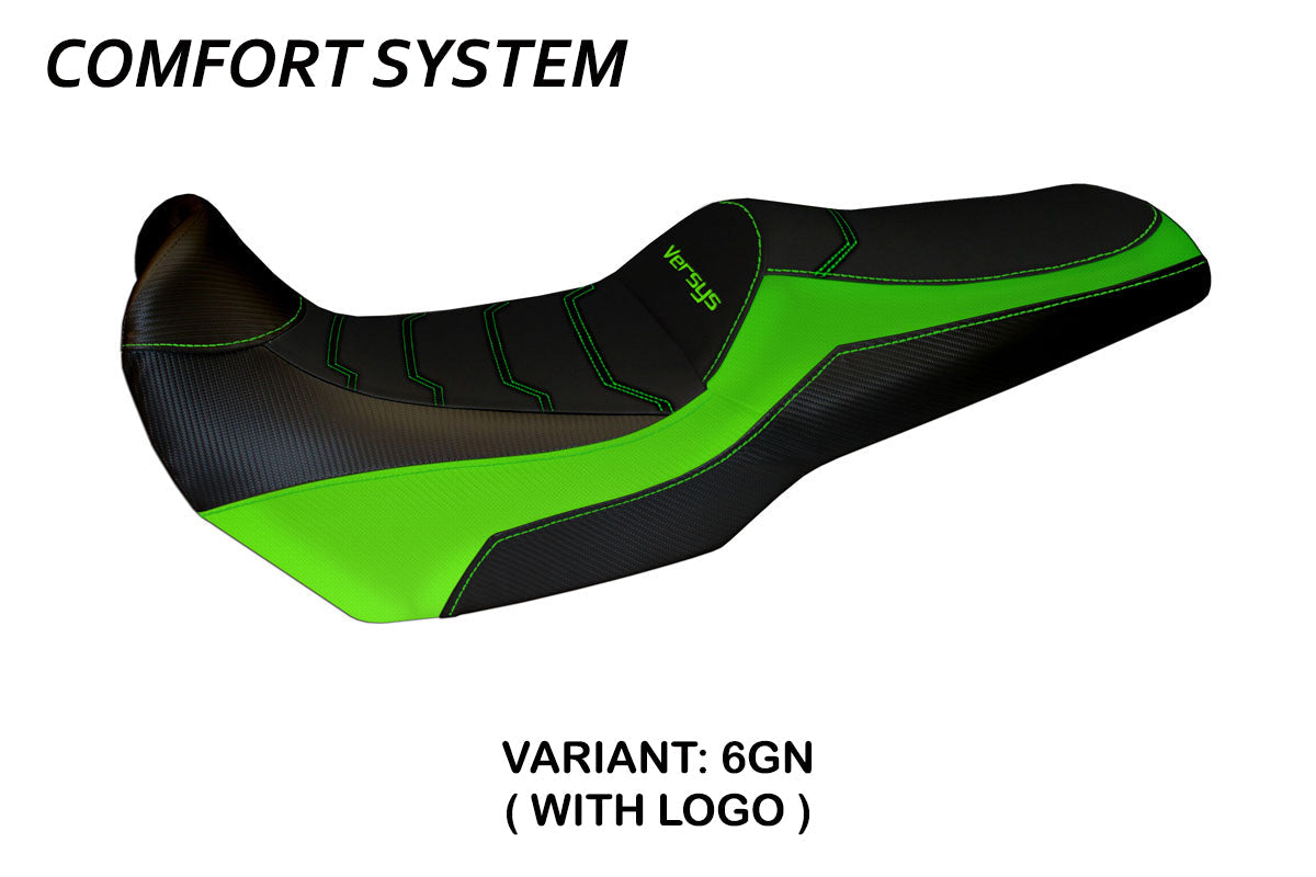 Tappezzeria Italia Kawasaki Versys 1000 2011-2018 Seat Cover Comfort in Green and Black