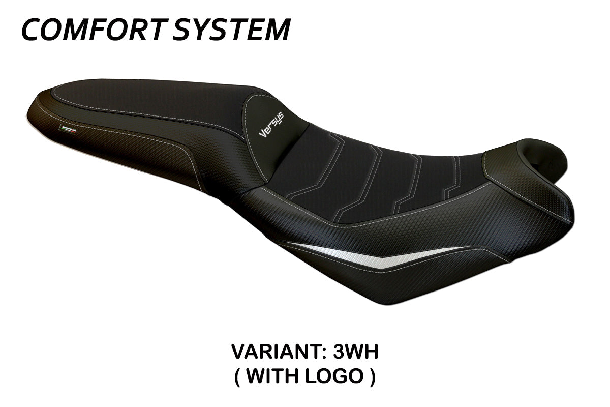 Tappezzeria Italia Kawasaki Versys 650 2007-2025 Seat Cover Comfort in White and Black
