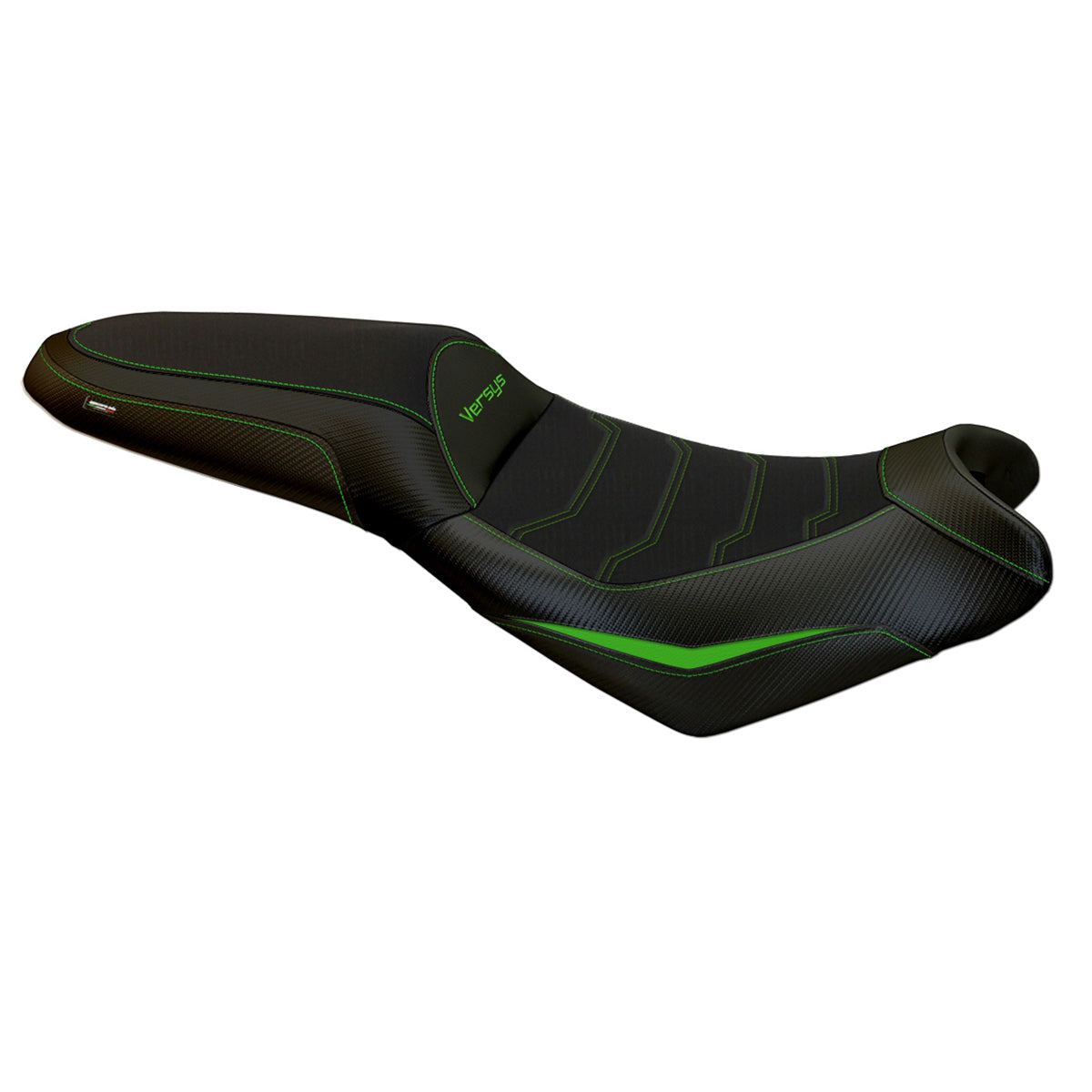 Tappezzeria Italia Kawasaki Versys 650 2007-2025 Seat Cover Comfort in Green and Black